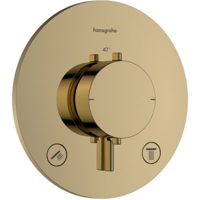 Hansgrohe Ecostat Comfort S bateria wannowo-prysznicowa podtynkowa termostatyczna złoty optyczny polerowany 33715990