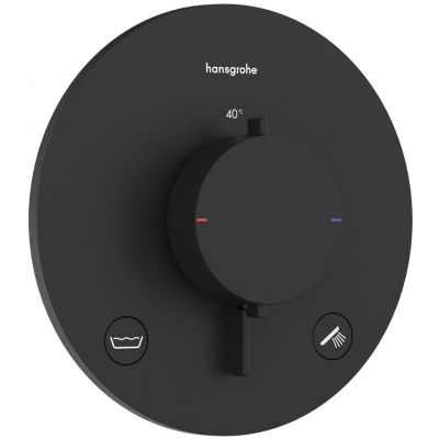 Hansgrohe Ecostat Comfort S bateria wannowo-prysznicowa podtynkowa termostatyczna czarna 33718670