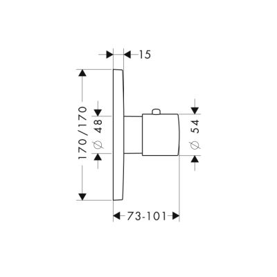 Axor Citterio M bateria prysznicowa podtynkowa termostatyczna chrom 34716000