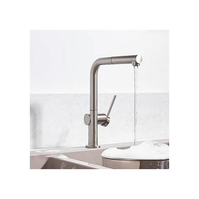 Zestaw Hansgrohe Talis M54 bateria kuchenna stojąca z dozownikiem do płynów chrom (72809000, 40438000)
