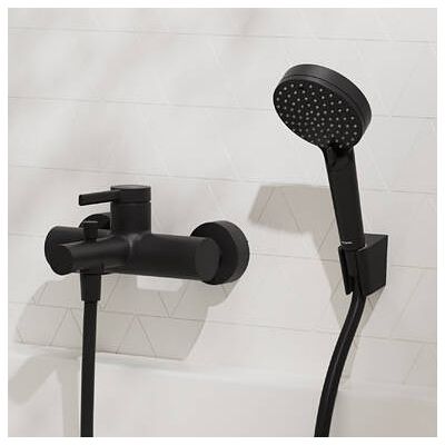 Hansgrohe Zesis S bateria wannowo-prysznicowa ścienna czarna 74420670