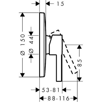 Hansgrohe Zesis S bateria prysznicowa podtynkowa czarna 74616670