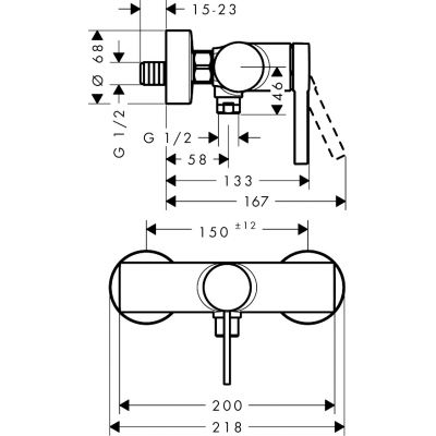 Hansgrohe Zesis S bateria prysznicowa ścienna chrom 74621000