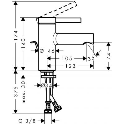 Hansgrohe Zesis S bateria umywalkowa stojąca czarna 74710670