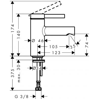 Hansgrohe Zesis S zawór umywalkowy stojąca czarny 74713670