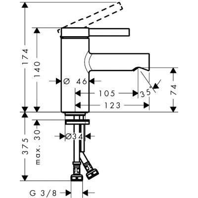 Hansgrohe Zesis S bateria umywalkowa stojąca chrom 74715000