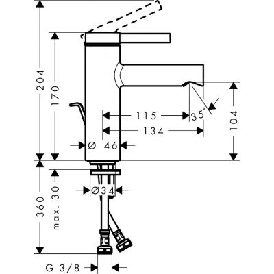 Hansgrohe Zesis S bateria umywalkowa stojąca chrom 74720000