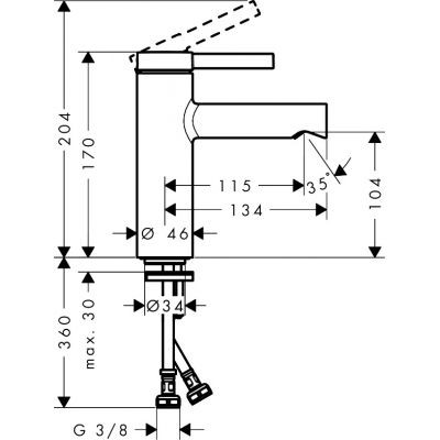 Hansgrohe Zesis S bateria umywalkowa stojąca chrom 74724000