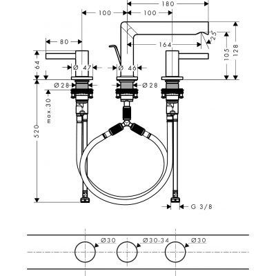 Hansgrohe Zesis S bateria umywalkowa stojąca chrom 74733000
