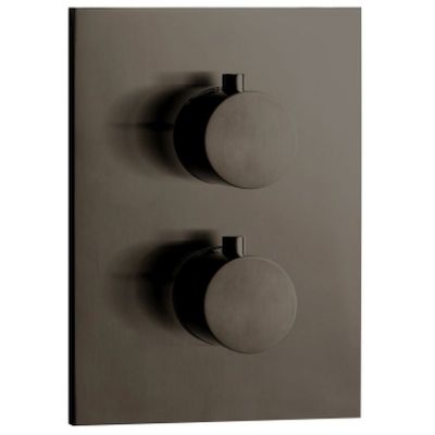 Herzbach Design iX PVD bateria wannowo-prysznicowa podtynkowa termostatyczna czarny 21.503055.2.40