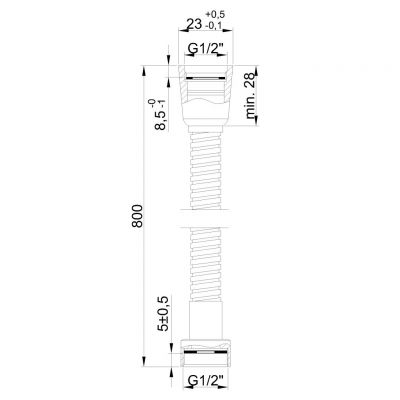 Invena Nati wąż prysznicowy 80 cm chrom AW-41-080