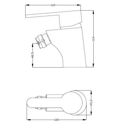 Invena Natea bateria bidetowa chrom BB-76-001