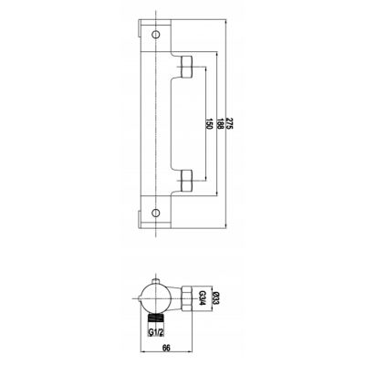 Invena bateria prysznicowa ścienna termostatyczna chrom BT-00-001
