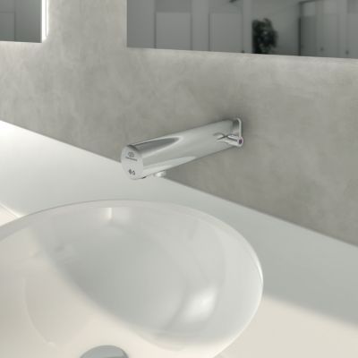 Ideal Standard Sensorflow bateria umywalkowa ścienna elektroniczna chrom A7564AA