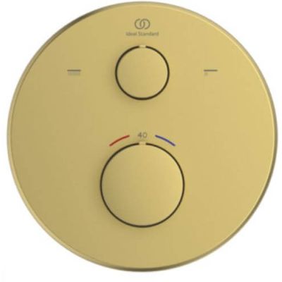 Ideal Standard Ceratherm T100 bateria wannowo-prysznicowa podtynkowa z termostatem złota A8584A2