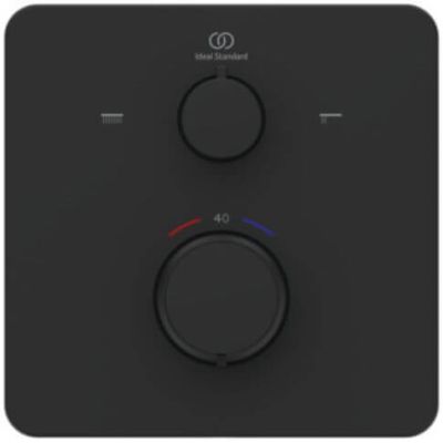 Ideal Standard Ceratherm C25 bateria wannowo-prysznicowa termostatyczna podtynkowa satynowa czerń A8587XG