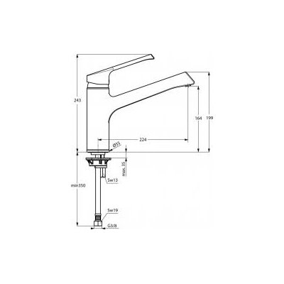Ideal Standard Retta bateria kuchenna stojąca B8981AA
