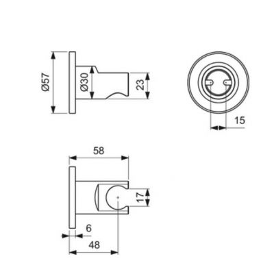 Ideal Standard Multisuite uchwyt do słuchawki prysznicowej srebrny mat BC806GN