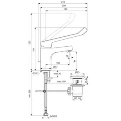 Ideal Standard Cerabase bateria umywalkowa stojąca chrom BD061AA