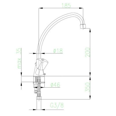 KFA Armatura Standard bateria kuchenna z uchwytami A 303-415-00