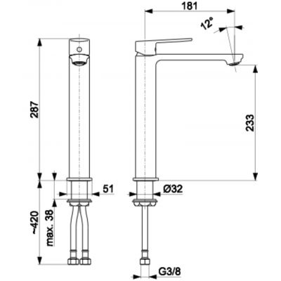 KFA Armatura Agat bateria umywalkowa stojąca chrom 4422-612-00