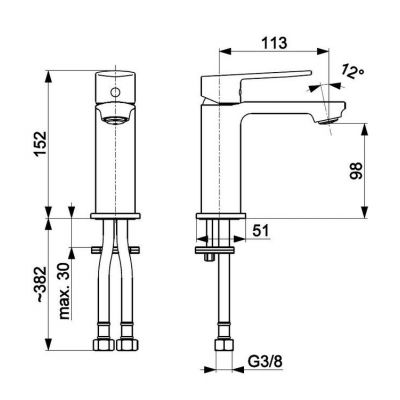 KFA Armatura Agat bateria umywalkowa stojąca chrom 4422-815-00