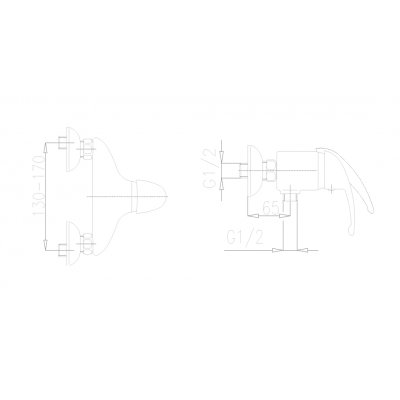 Kfa Piryt bateria prysznicowa ścienna chrom 446-040-00