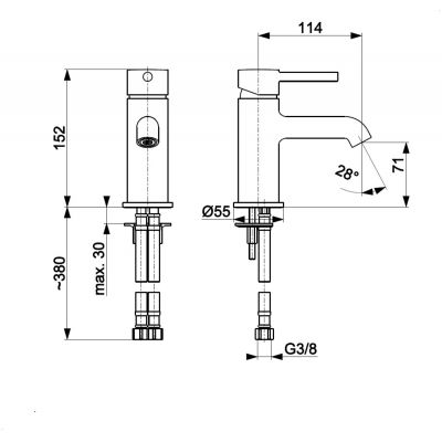 KFA Armatura Moza bateria umywalkowa stojąca miedź szczotkowana 5032-815-34