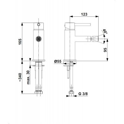 KFA Armatura Moza bateria bidetowa stojąca miedź szczotkowana 5037-015-34
