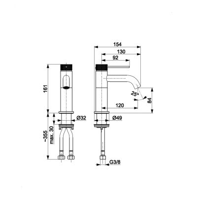 KFA Armatura Moza 316L bateria umywalkowa stojąca stal inox 5042-813-22