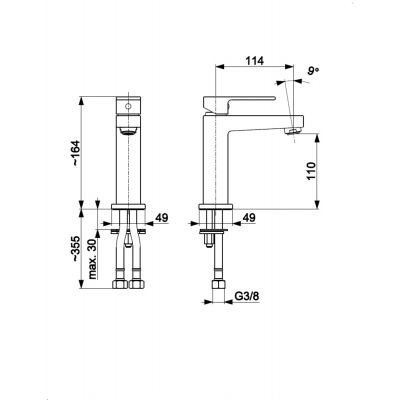 KFA Armatura Logon Brushed Rose Gold bateria umywalkowa stojąca różowe złoto 5132-815-34