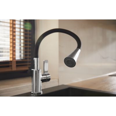 KFA Armatura Rumba bateria kuchenna stojąca chrom-czarna 6553-925-00