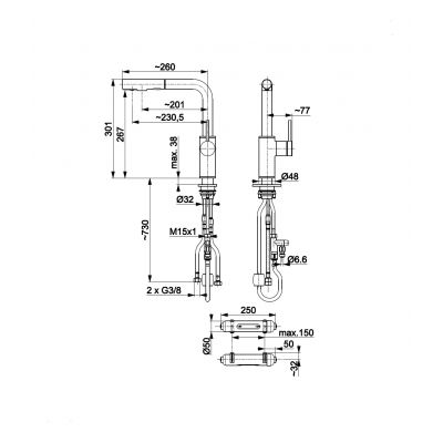 KFA Armatura Duero Pure Basic Brushed Light Gold bateria kuchenna z filtrem Hydro+ złoty szczotkowany 6623-112-39