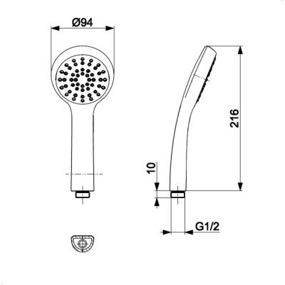 KFA Armatura Sparc słuchawka prysznicowa chrom 842-079-00