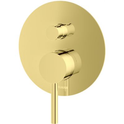 Kohlman Axel Gold zestaw prysznicowy podtynkowy z deszczownicą złoty QW210AGDR25