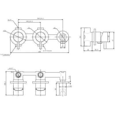 Kohlman Axel Gold bateria wannowo-prysznicowa podtynkowa złoty szczotkowany QW260AGDB