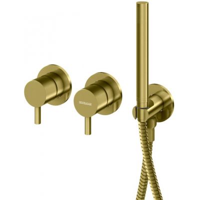 Kohlman Axel Gold bateria wannowo-prysznicowa podtynkowa złoty szczotkowany QW260AGDB