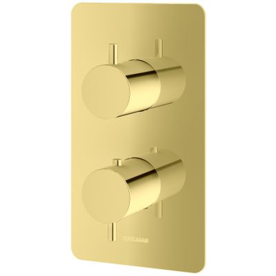 Kohlman Axel Gold bateria wannowo-prysznicowa podtynkowa termostatyczna złoty połysk QW432AGD