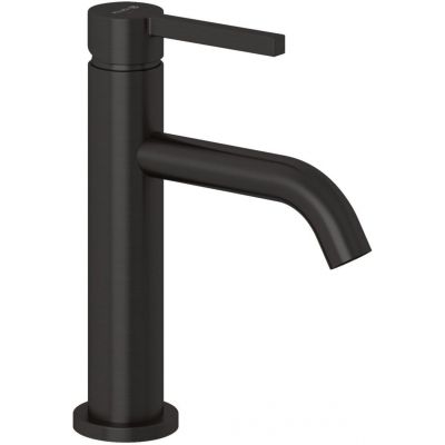 Kludi Nova Fonte Pura bateria umywalkowa stojąca czarny szczotkowany 20028N215