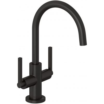 Kludi Nova Fonte Puristic bateria umywalkowa stojąca czarny szczotkowany 20118N215