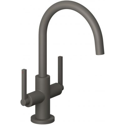 Kludi Nova Fonte Puristic bateria umywalkowa stojąca szary mat 20118O115