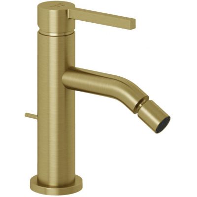 Kludi Nova Fonte Pura bateria bidetowa stojąca złoty szczotkowany 20216N015