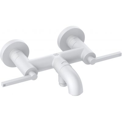 Kludi Nova Fonte Puristic bateria wannowo-prysznicowa ścienna biały mat 205405315