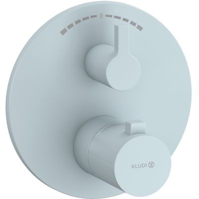 Kludi Nova Fonte Puristic bateria wannowo-prysznicowa podtynkowa termostatyczna niebieski mat 20810O415