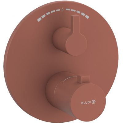 Kludi Nova Fonte Puristic bateria wannowo-prysznicowa podtynkowa termostatyczna koralowy mat 20810O515