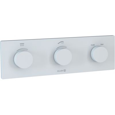 Kludi Pushtronic bateria wannowo-prysznicowa podtynkowa termostatyczna biały mat 3830053-00