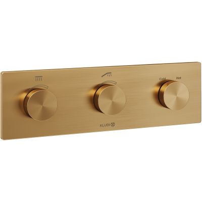 Kludi Pushtronic bateria wannowo-prysznicowa podtynkowa termostatyczna brązowy szczotkowany 38300N1-00