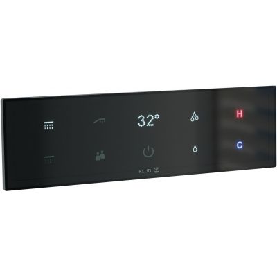 Kludi Touchtronic bateria wannowo-prysznicowa podtynkowa termostatyczna czarna 38310G1-00