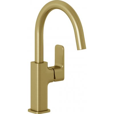 Kludi Renon bateria umywalkowa stojąca złoty szczotkowany 42028N075