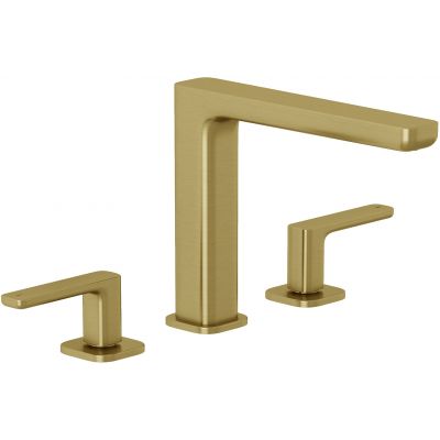 Kludi Renon bateria umywalkowa stojąca złoty szczotkowany 42393N075